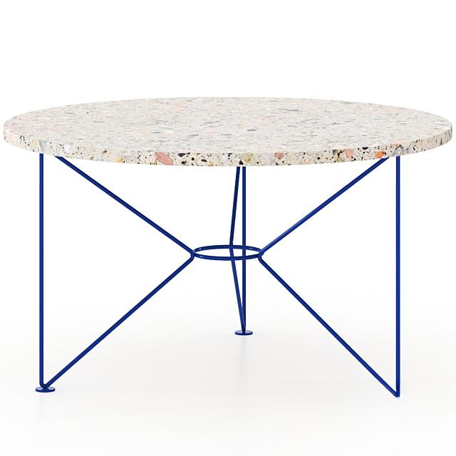 terrazzo round teatable table