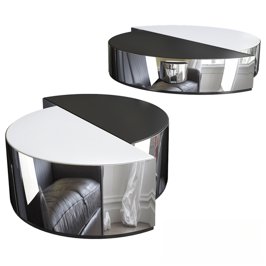 Half black half white modern