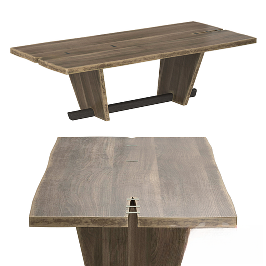 Rustic wooden teatable table