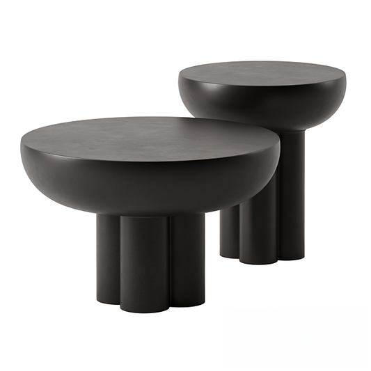 Black Round Teatable table