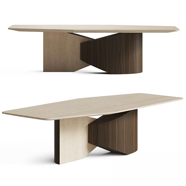 Geometric Wood Teatable table