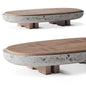Concrete Oval Teatable table