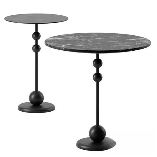 Round black teatable table