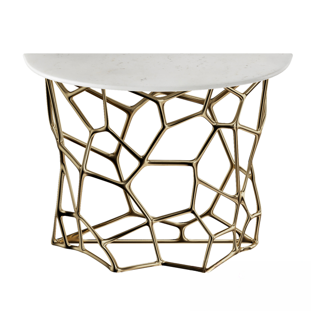 Geometric Marble Teatable table
