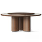 Round wooden teatable table