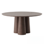 Round brown teatable table