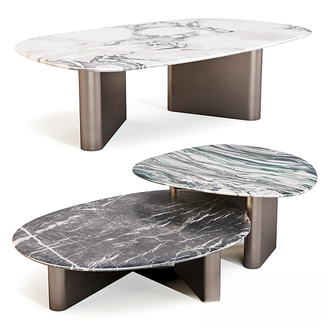 Marble Oval Teatable table