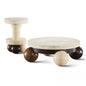 Round wooden teatable table
