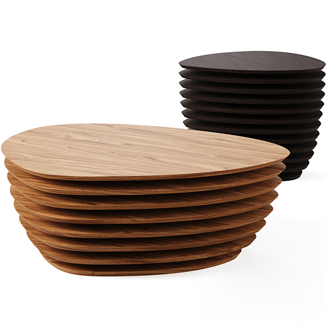 Stacked Oval Teatable table