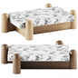 Marble Wooden Teatable table