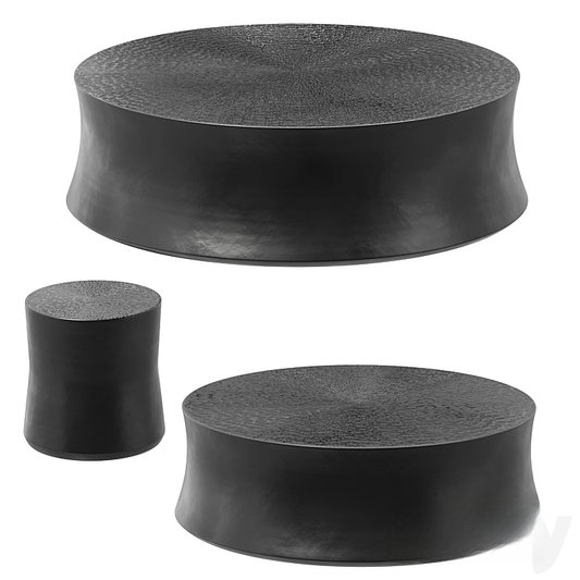 Black Round Teatable table