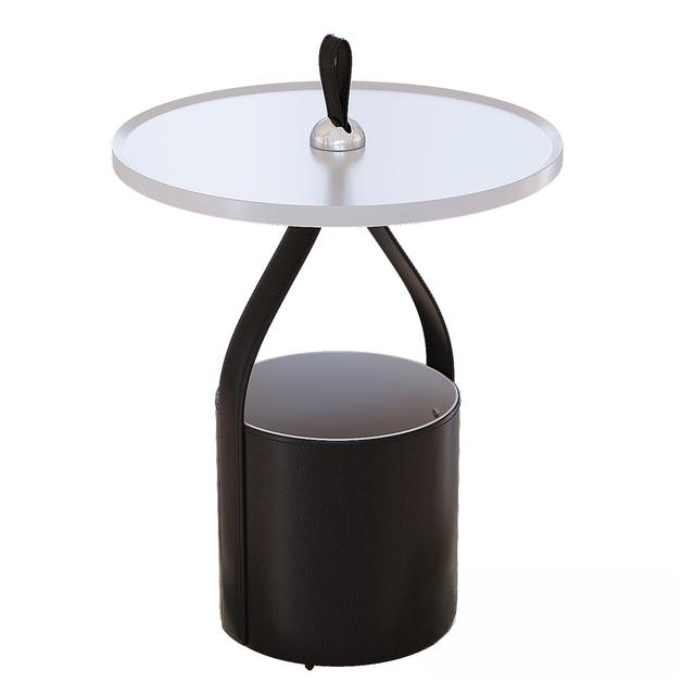 Round black teatable table