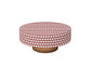 geometric red teatable table