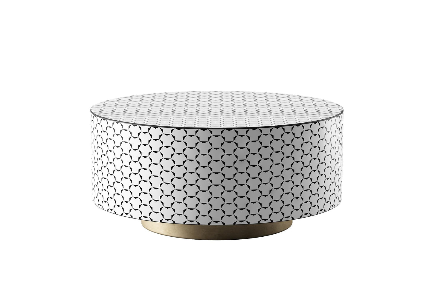 Geometric Pattern Round Teatable table