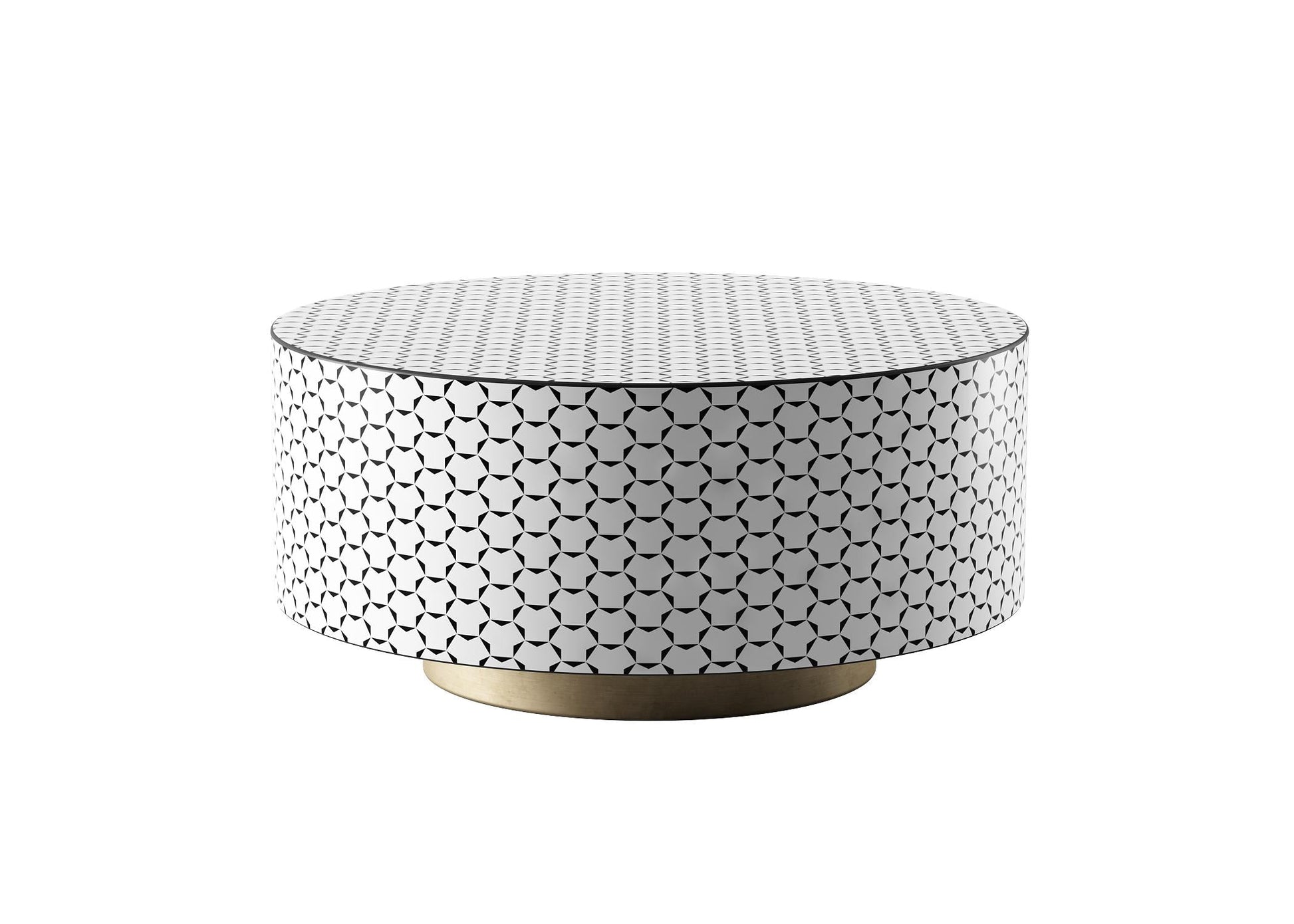 Geometric Pattern Round Teatable table