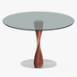 Round glass teatable table