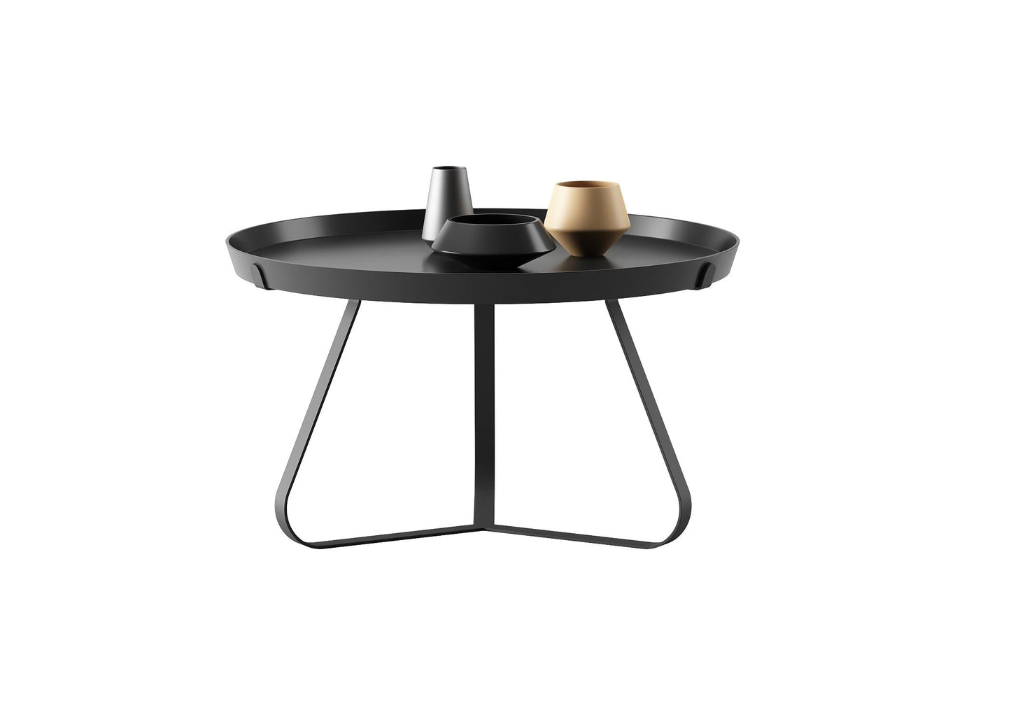 Round black teatable table