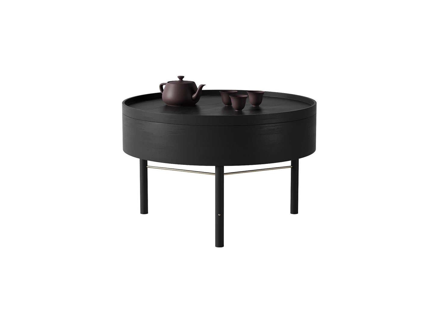 Black Round Teatable table