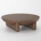 Round wooden teatable table