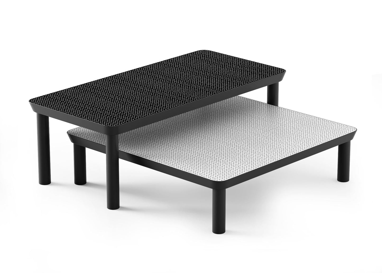 black and white teatable table