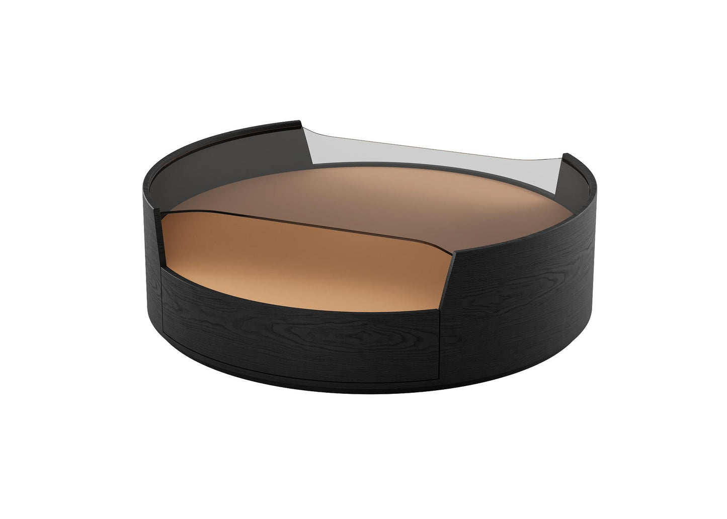 Round black teatable table