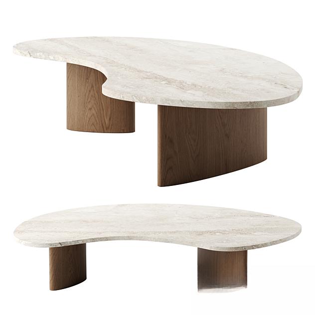 Marble Wood Oval table