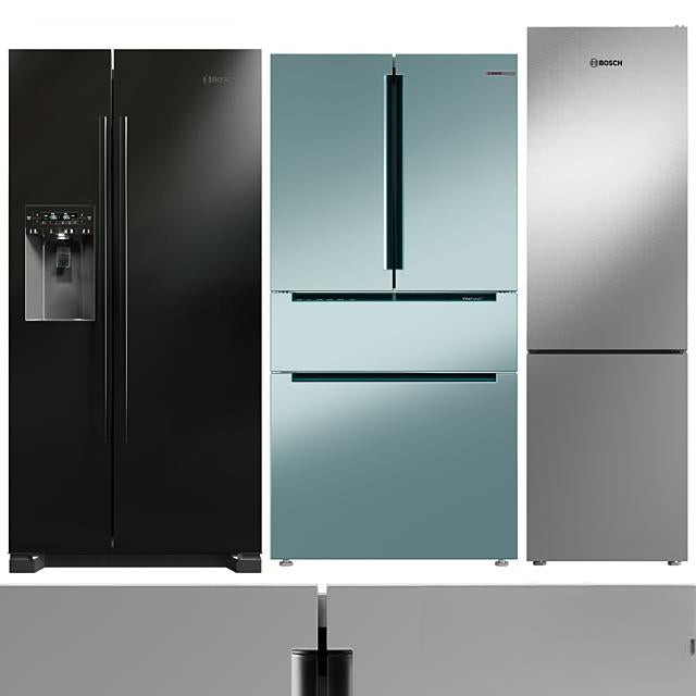 BlackBlueSilverRefrigerator appliance