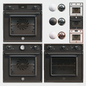 Black Oven Kitchen appliance