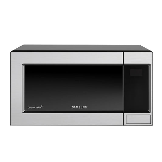 Silver Black Microwave