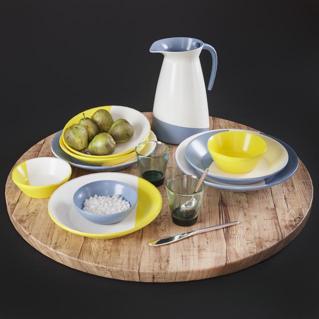 Colorful Tableware Wooden Tray