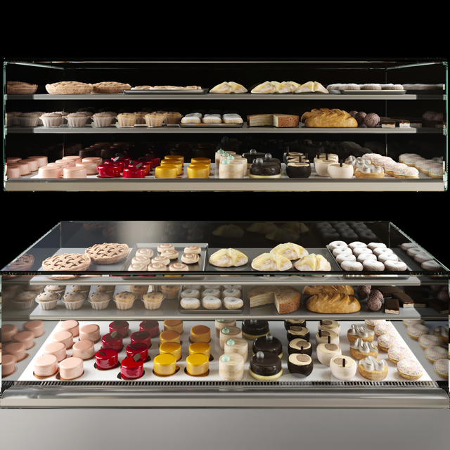 Glass Display Cabinet Bakery food