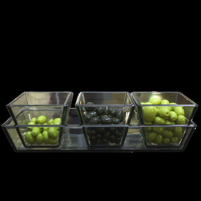 ClearGlassFruitContainer food