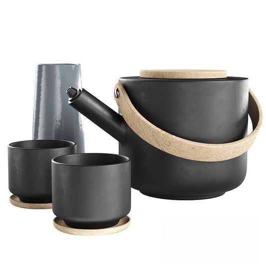 Black Ceramic Kettle food