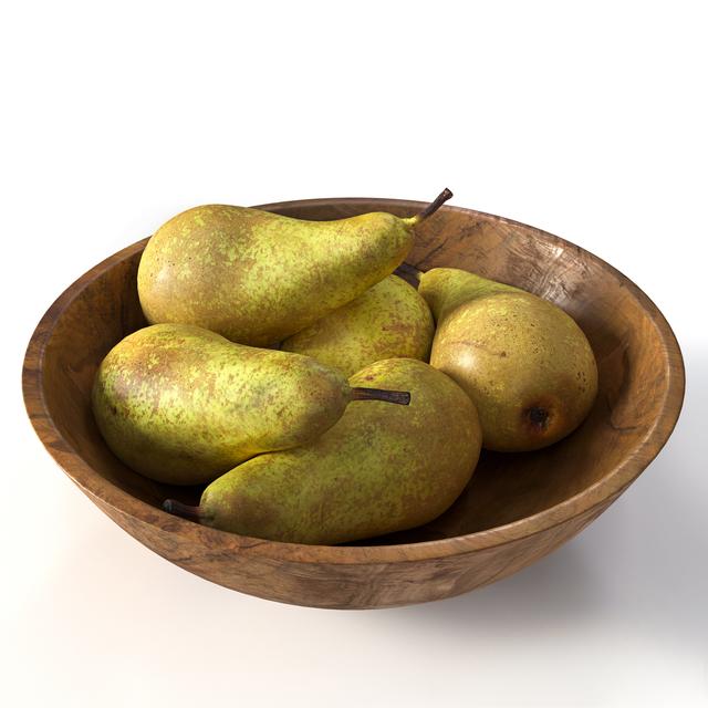 Pear Wooden Bowl food