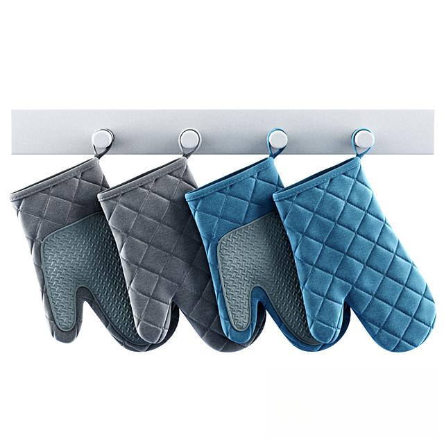 Quilted Oven Mitts food