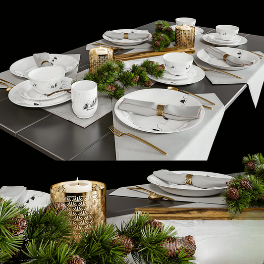White Tableware Modern