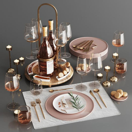 PinkElegantDiningTableware
