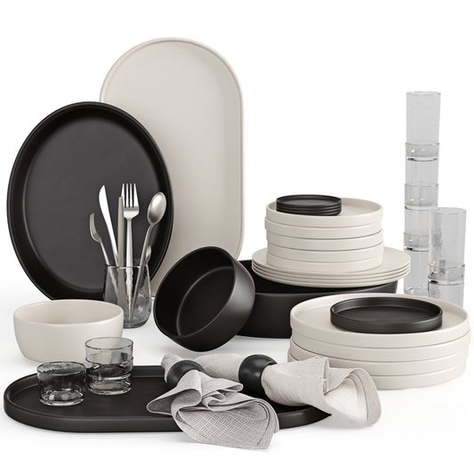 BlackWhiteModernDinnerware