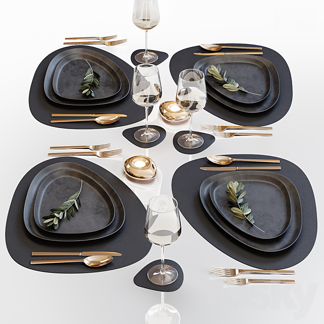Black Gold Modern Tableware tableware