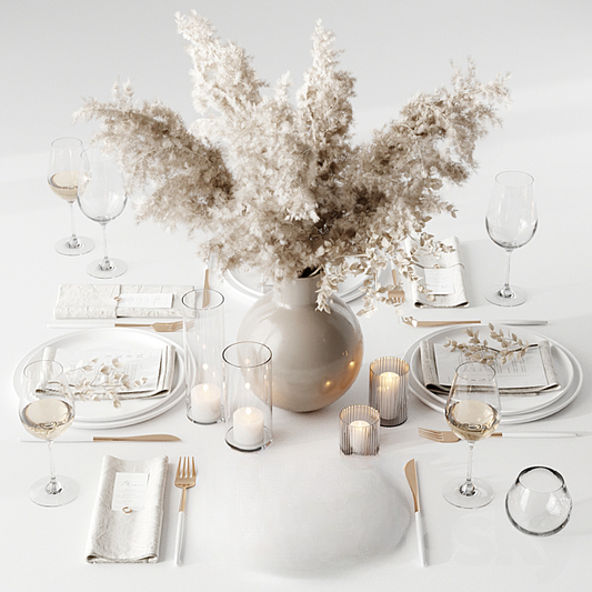 Modern Minimalist Dining Table tableware