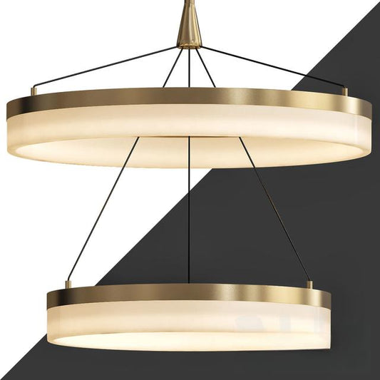DoubleLayeredGoldenModern ceilinglamp