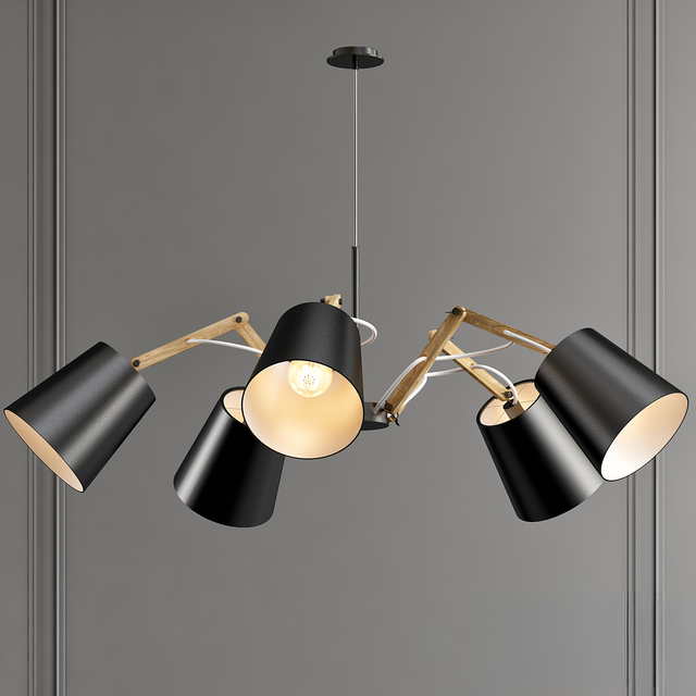 ModernBlackChandelier ceilinglamp