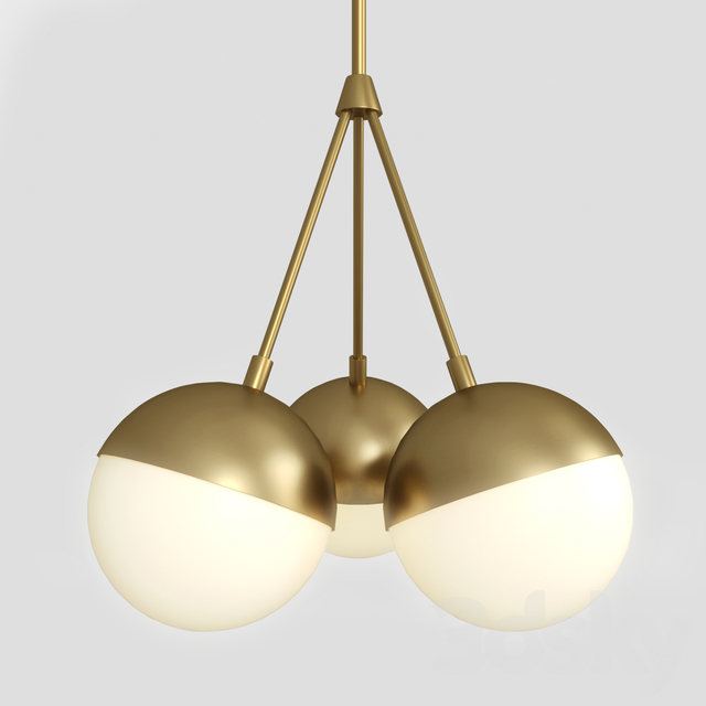 Gold spherical modern chandelier ceilinglamp