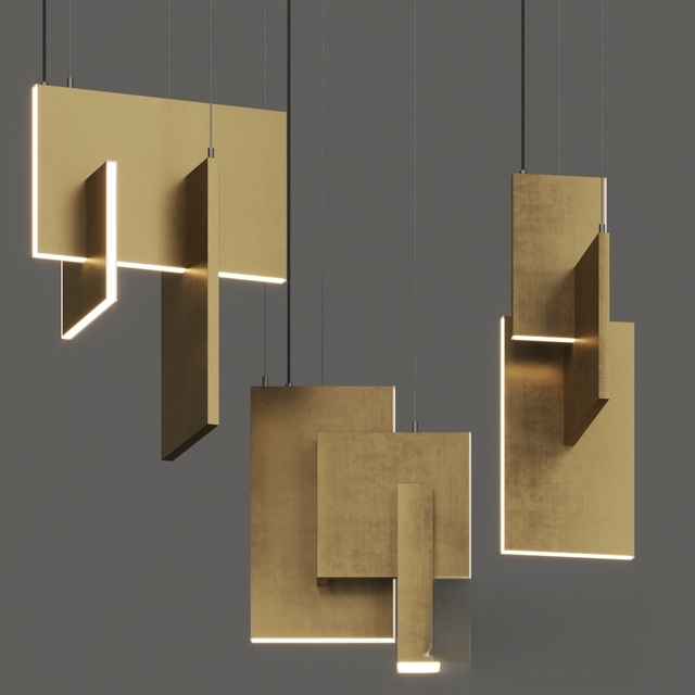 Geometric Golden Pendant ceilinglamp