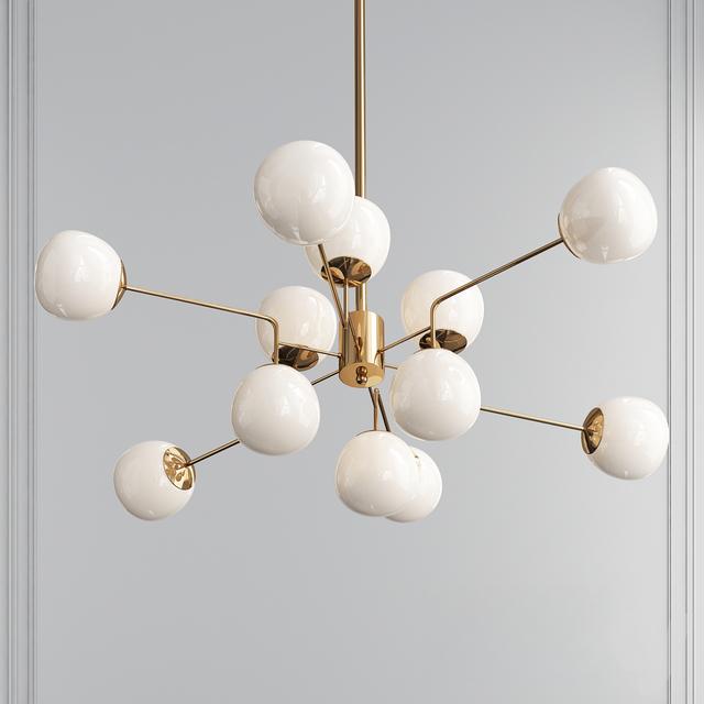 WhiteGoldenChandelier ceilinglamp