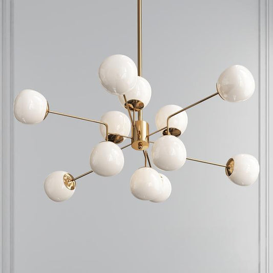 WhiteGoldenChandelier ceilinglamp