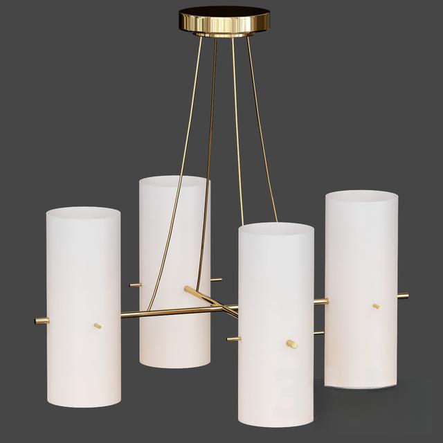 Cylinder White Metal Chandelier ceilinglamp