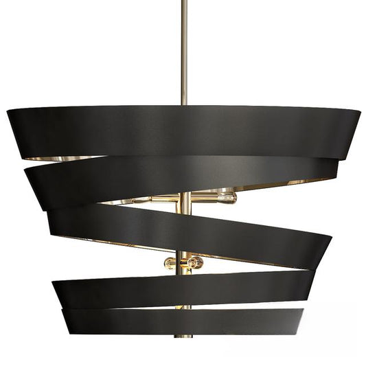 Black Spiral Modern Chandelier ceilinglamp