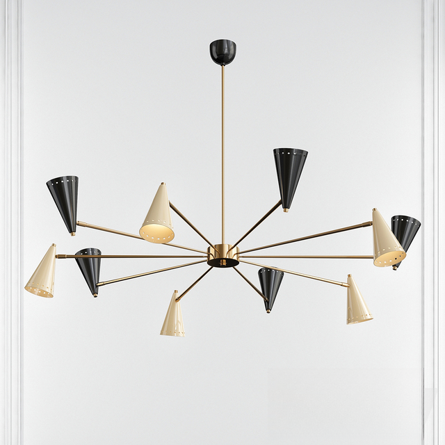 Black Gold Modern Chandelier