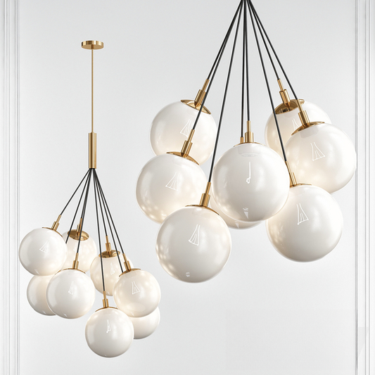 White Round Chandelier